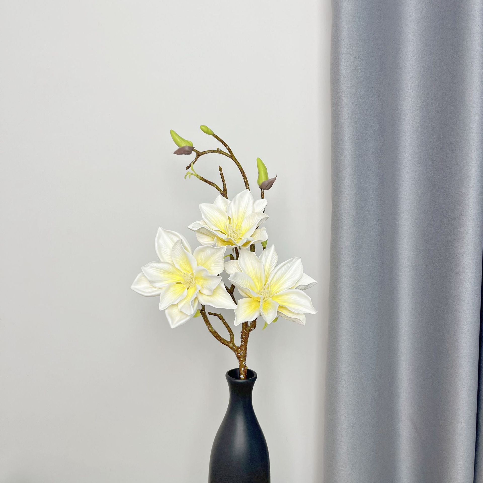 Cross-Border Export Magnolia Artificial Flower Eva Feel High Artificial Flower Home Decoration Wedding Flower Arrangement Wholesale