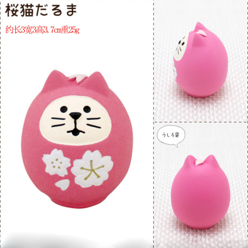 日本の猫の装飾品、桜祭り、トレンディなおもちゃの人形、ブラインドボックス、DIY制作アクセサリー、樹脂工芸品、小さな装飾品|undefined