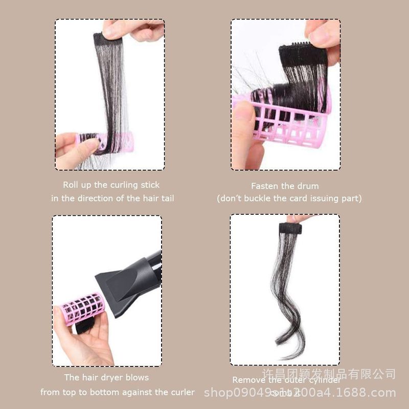 メーカーの卸売りの外国貿易の竜のひげの前髪のかつらの女性のネットの赤いファッションのシミュレーションの髪の毛の両側の竜のひげの前髪のかつらの切れ|undefined