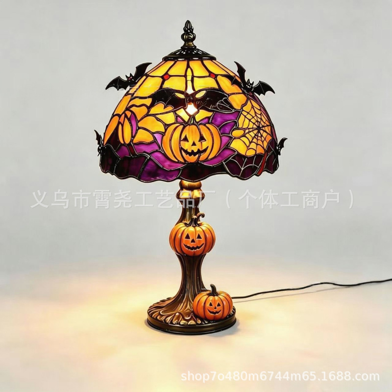 Popular Halloween European-Style Wall Lamp, Pastoral Style, Exquisite Tiffany Wall Lamp for Home Corridor, Entrance, and Hallway Ambiance