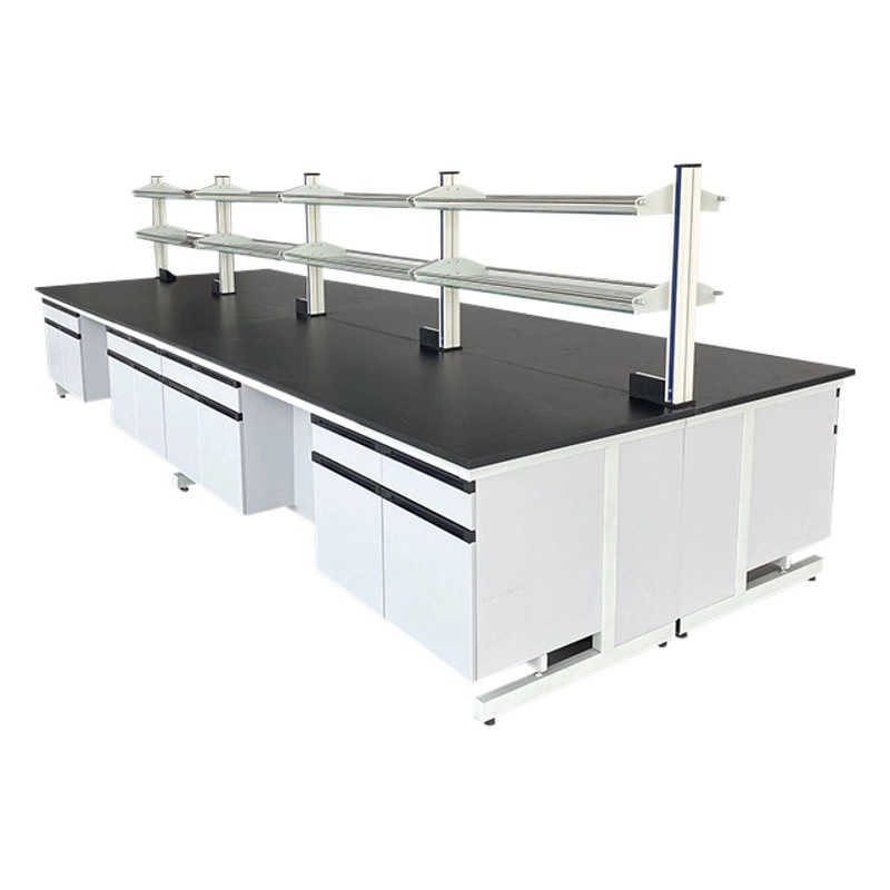 Лабораторный экспериментальный стол, полностью стальной рабочий стол, боковой стол, полностью стальной стол для работы с вытяжной шкафом, центральный стол, стальной-деревянный испытательный стол