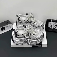 2025 春夏の女性用ダッドシューズ、新しい多用途の厚底、人気のカジュアルスポーツシューズ、ドロップシッピングをサポート