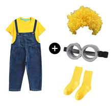 六一儿童小黄人舞蹈服演出服可爱背带裤套装男女童幼儿园表演服装