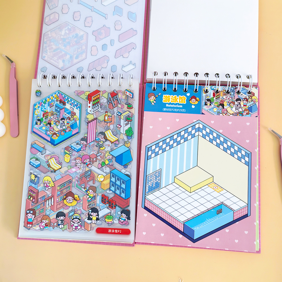 Escenas en miniatura de alta calidad 3D estereoscópicas para niños niñas DIY decoración pegatinas pegatinas paisajísticas