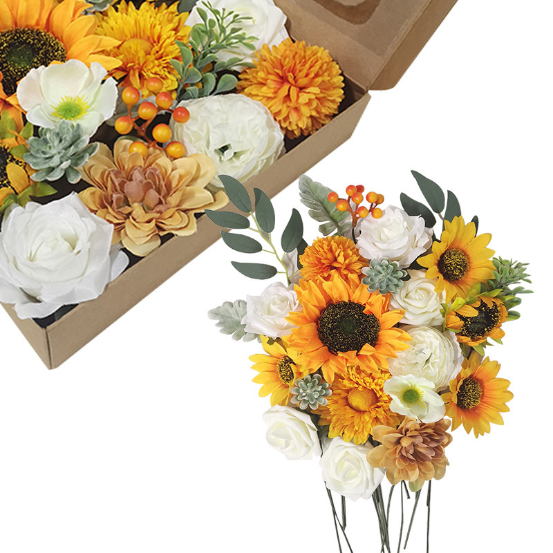 Cross-border creative gift box flower handmade decorative silk cloth…