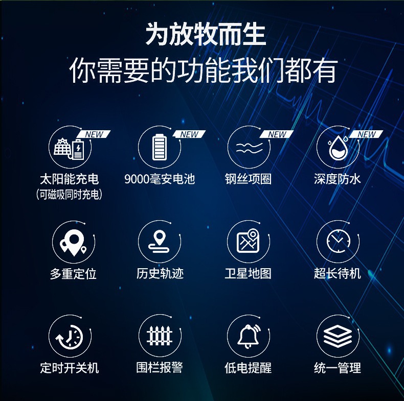 Cross-Border Gps Tracker for Cattle and Sheep, Mountain Grazing Tracker, Anti-Lost and Anti-Theft Satellite Positioning for Cattle, Horses, and Animals