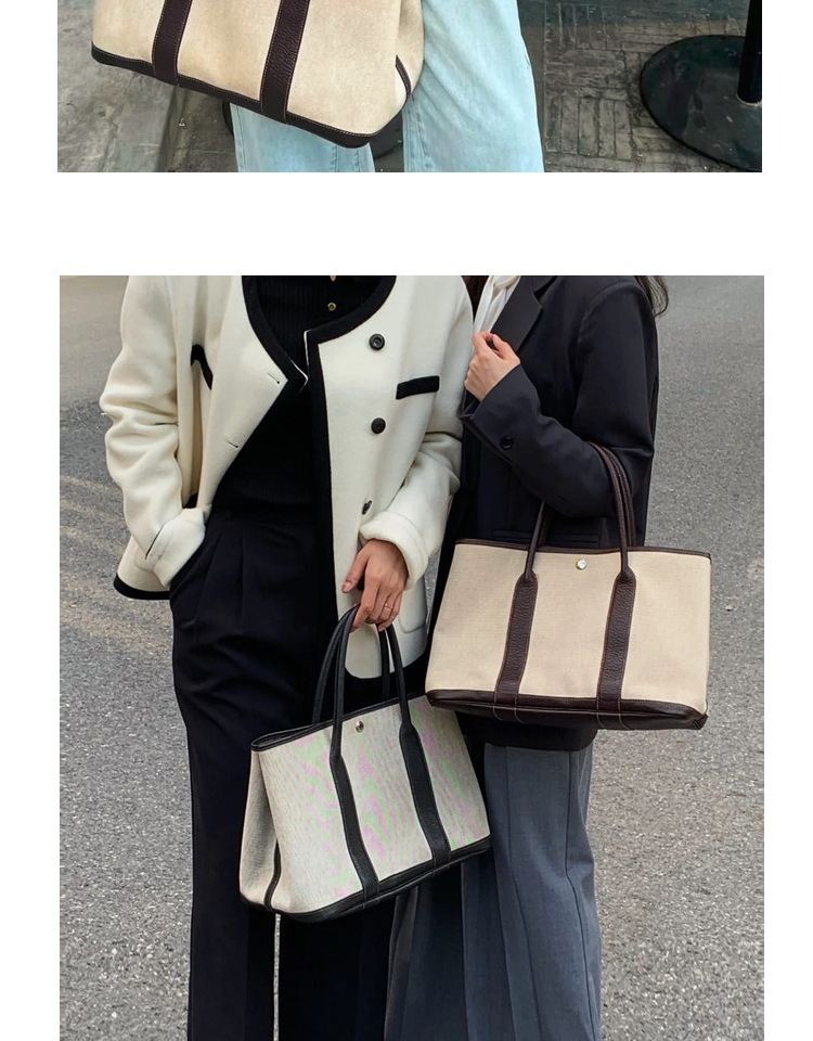 2024 neue kopf schicht rindsleder garten leinwand große kapazität Tongle freizeit handtasche schulter umhängetasche_voghion.com