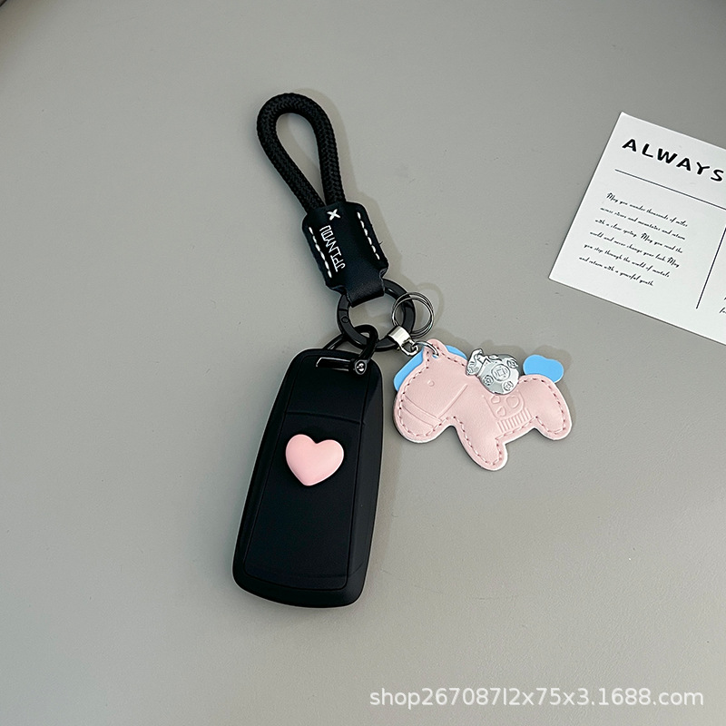 Suitable for Audi A4L Key Cover, A6L Car Key Case, Q5L Shell, A3L Holder, A5 Case, Q3 for Men, 2023 New Model, Q4 E-Tron Simple Design