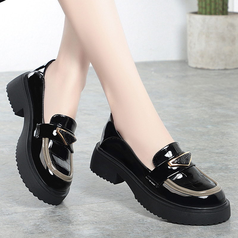 Mocassini donna in pelle slip-on comodi primavera autunno casual_voghion.com