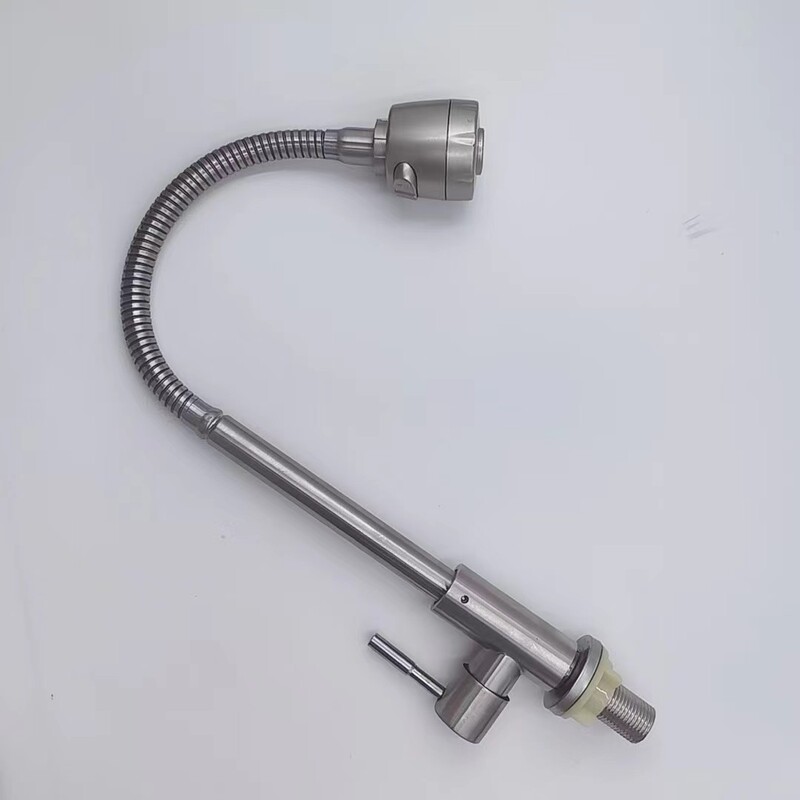 Stainless steel universal single cold vertical faucet 360 degree rotating single cold washbasin vegetable basin faucet