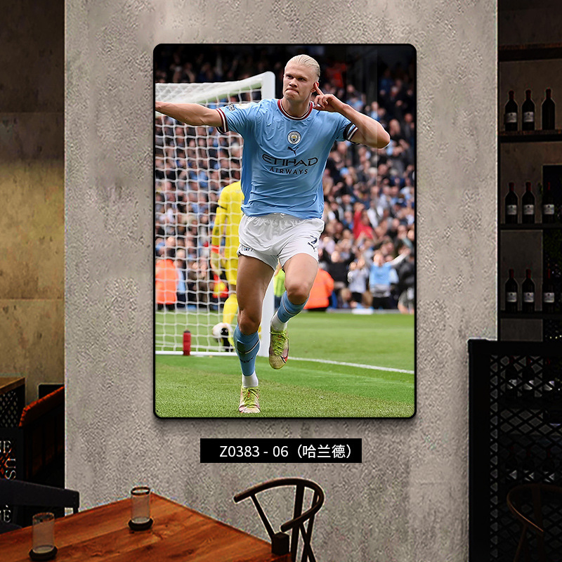 Estrellas del fútbol decoración Ronaldo fondo póster de pared deportivo Lotería mural Copa del Mundo Colgar pintura Euro 2024