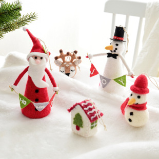 NUCHI cross-border Christmas wool felt snowman old man small pendant Christmas tree ornaments Christmas decorations
