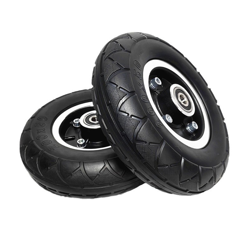 200x50 neumáticos sólidos de 8 pulgadas pequeños delfines scooter eléctrico conjunto de rueda delantera 200 * 50 neumáticos a prueba de explosiones