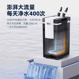 老渔匠鱼缸过滤桶外置过滤器油膜净水制氧过滤一体机循环系统静音