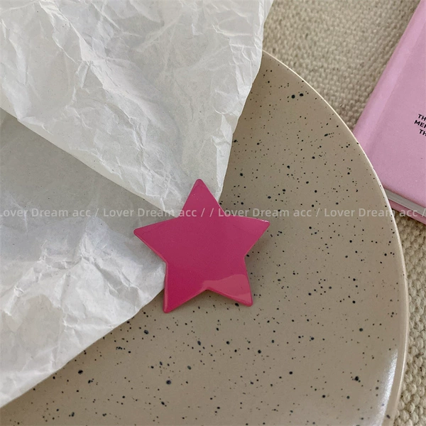 Rose red pentagram duckbill clip