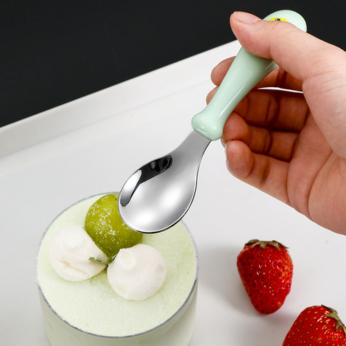 New 304 stainless steel children's cartoon training chopsticks, cute baby food spoon and fork set, portable three-piece set