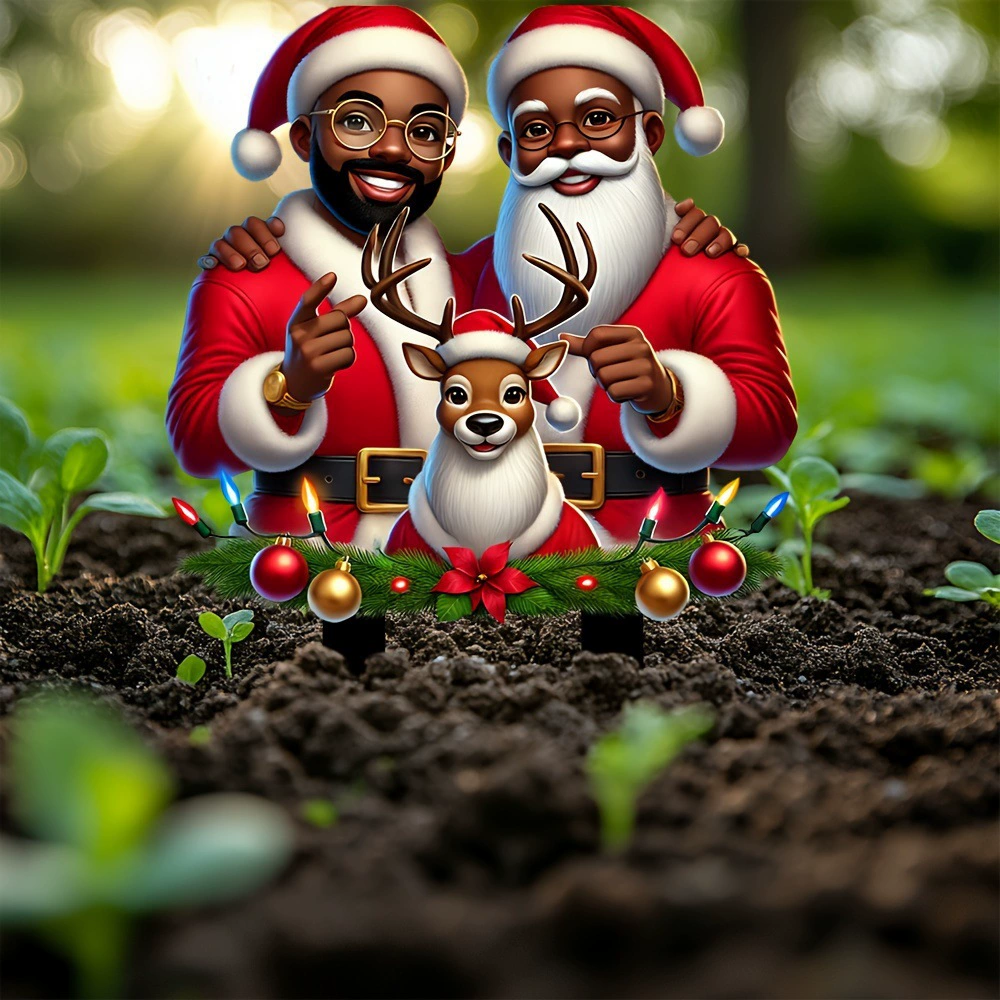 Трансграничный классический Санта-Клаус вставка декоративный сад свай Alex водонепроницаемый и износостойкий двор вставка украшения