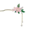 141#pink five -petal flower pearl flowing Su