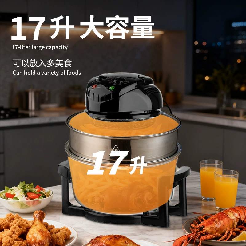 Заказ Customized foreign trade export cross-border light wave oven household European standard multifunctional light wave oven large capacity 17 visible electric fryer