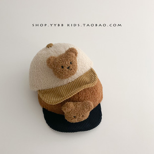 Baby Hat Autumn and Winter Boys and Girls Baby Cap Cute Cartoon Korean Autumn Children Soft Brim Baseball Cap