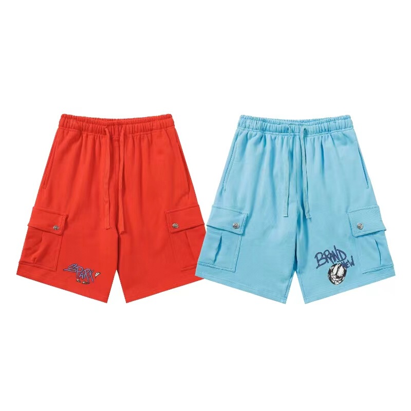 2025 Summer New CH Crowe Miami Blue Graffiti Shorts Casual Shorts for Men and Women