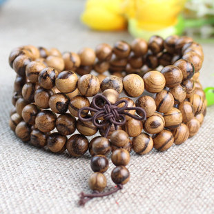 Factory wholesale exquisite Vietnam agarwood bracelet tiger white sand sink bracelet 108 beads men's and women's jewelry