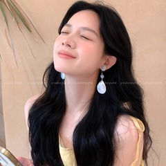 海边拾贝~夏日天然贝壳流苏耳环女适合旅游度假的高级感耳钉耳坠