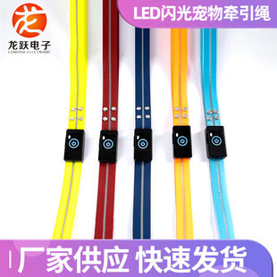 Led Flashing Pet Leash Dog Collar Nylon USB Light-Up Leash Wholesale for Dogs Flashing Night Walking