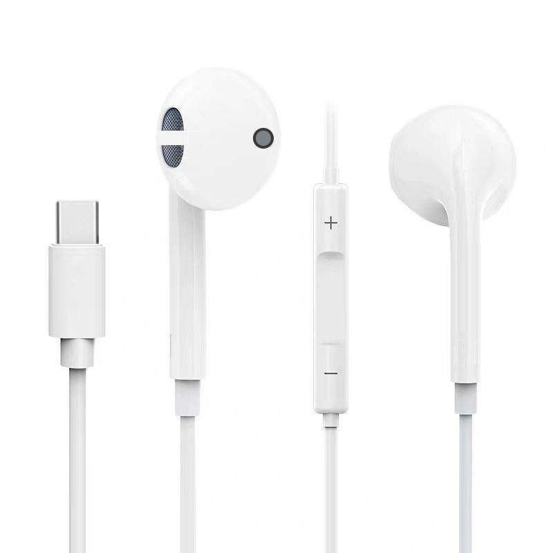 Type-c入耳式bluetoothアップル15イヤホン有線適用アンドロイド丸穴線制御iphoneフラットヘッドセット|undefined