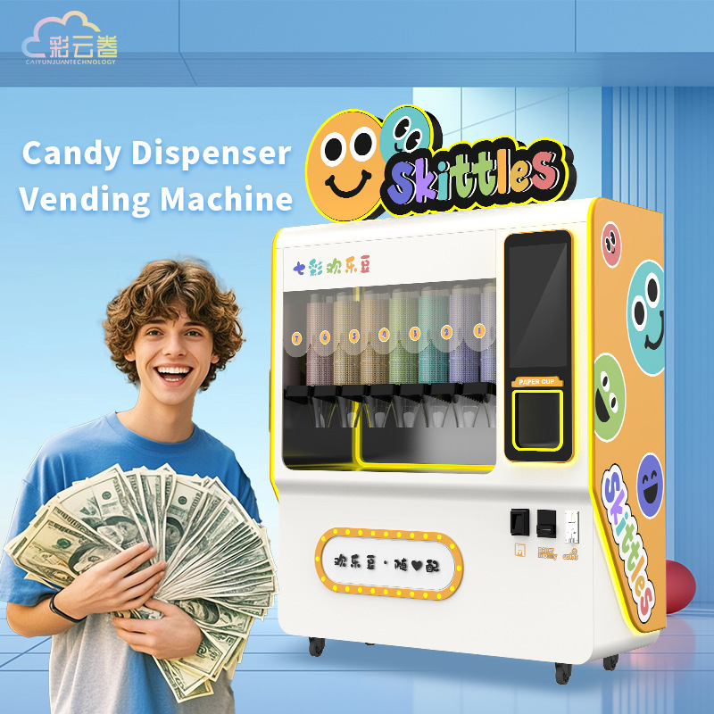 Caiyunjuan Fully Automatic Multi-Functional Candy Vending Machine for Snacks and Coffee, Commercial Unmanned Vending Machine