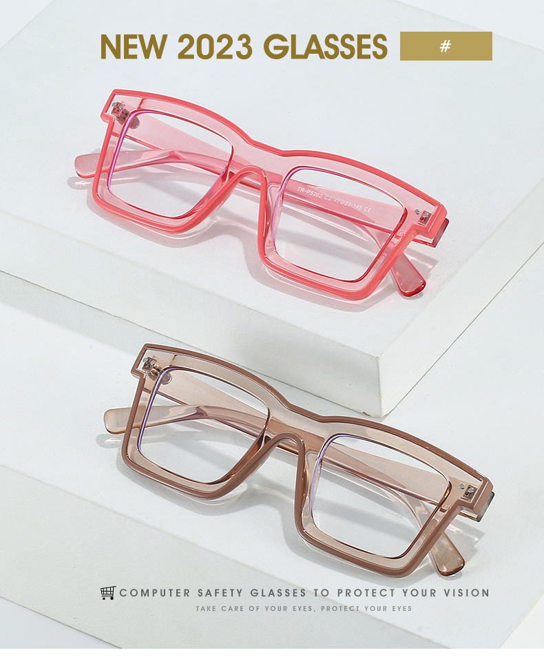 Blue Light Blocking Glasses For Women Square Tr Frame Fashionable_voghion.com