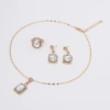 White set, with gem, 3 piece set