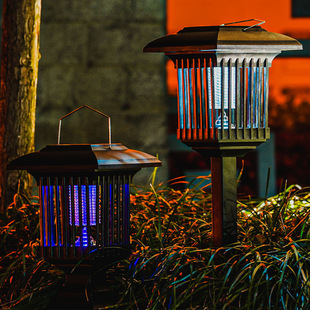 Cross-Border explosion solar square mosquito lamp outdoor LED electronic mosquito killer mosquito repellent mosquito trap courtyard lawn lamp