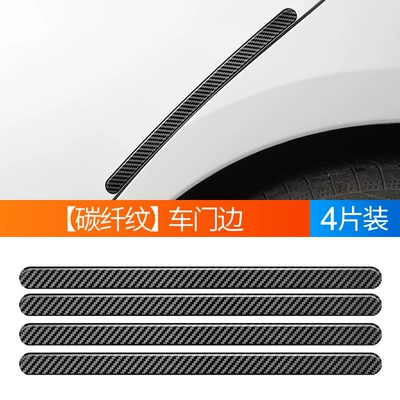 carbon fiber epoxy protective rearview Qapı və bamper qoruyucu zolaqlar - non-patterned-carbon-fiber-pattern-epoxy-anti-collision-4-pieces-long