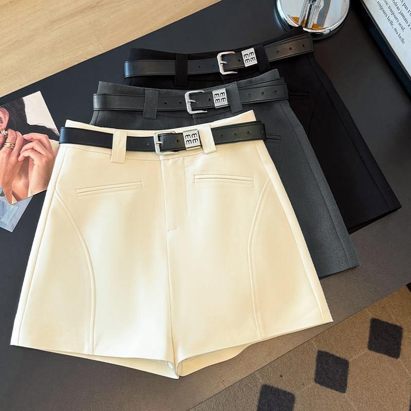 Black Suit Shorts for Women, Spring 2026 New Style, Trendy Hot Item This Year, Petite A-Line Wide-Leg Pants