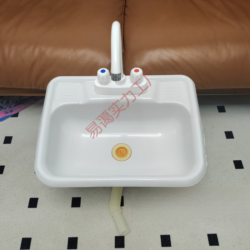 塑料简易洗手盆出租房洗脸盆工地简单带支架临时装修洗手池洗菜盆|undefined