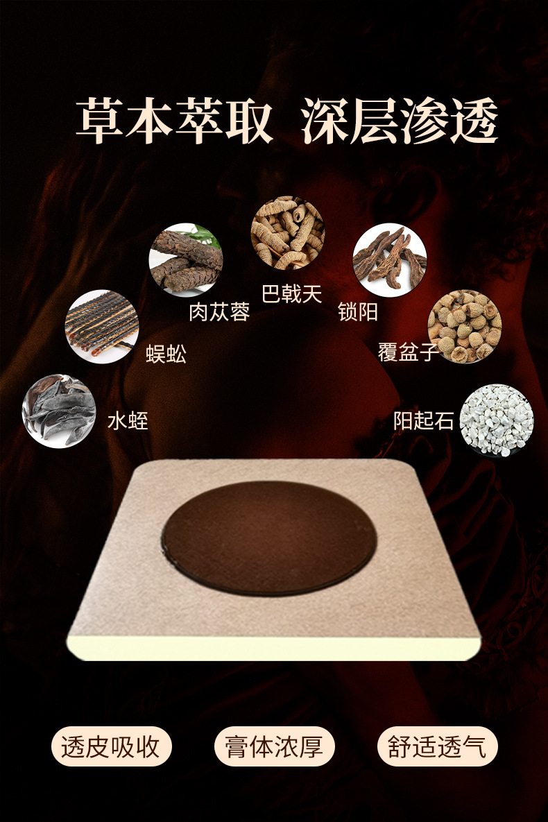 Men's Kidney Support Herbal Navel Patch Warming Body Care Patch 10x11cm specifications