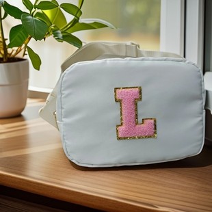 Amazon New Letter Waist Bag Composite Cloth Fashion All-match Crossbody Bag Carry-on Sports Bag Letter Waist Bag