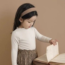 女童打底衫秋冬季德绒保暖女孩女宝洋气甜美韩版花边长袖内搭上衣