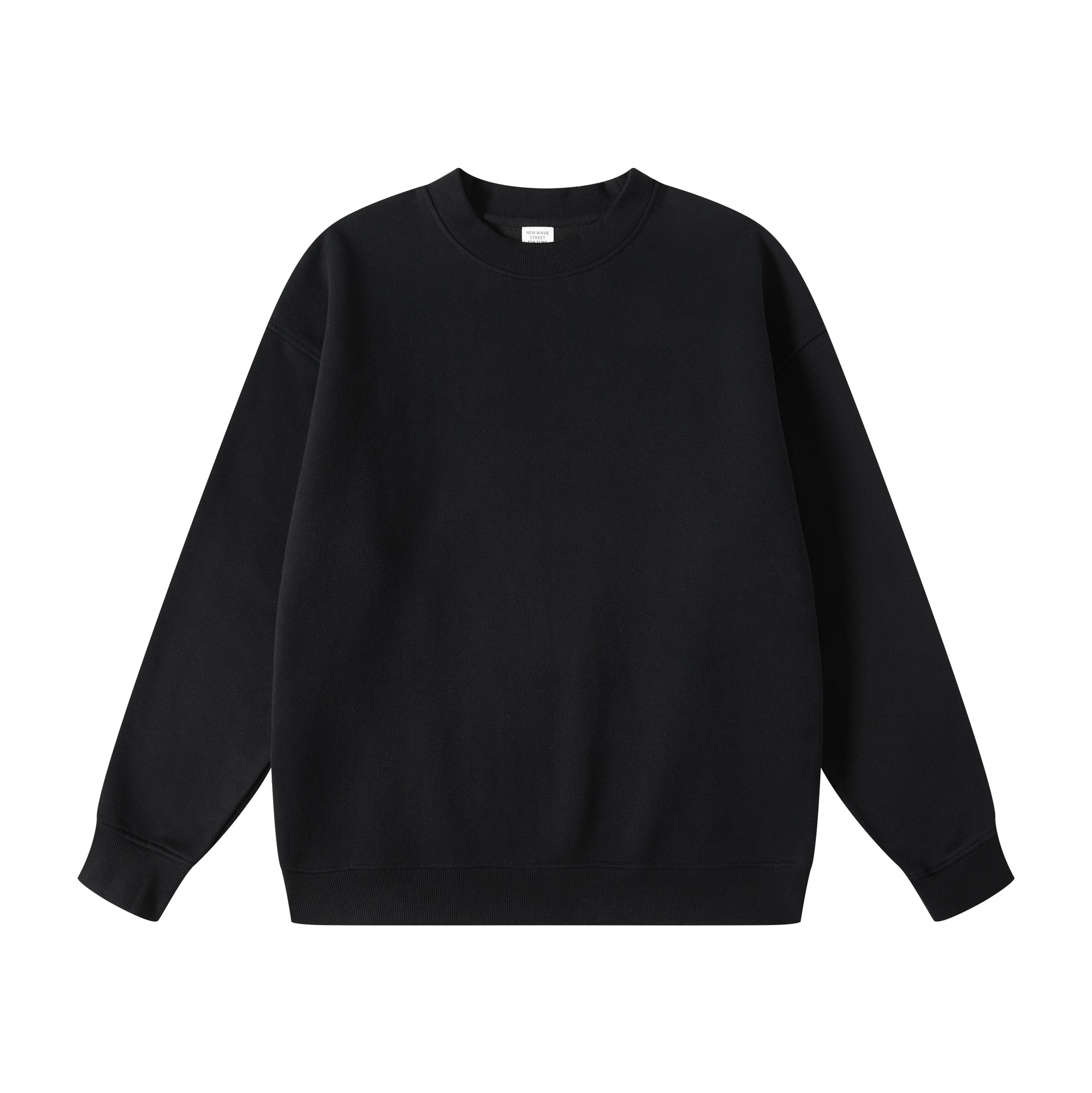 Sweat-shirt à col rond pour homme de marque décontractée et ample en velours 345 g plus couleur unie_voghion.com