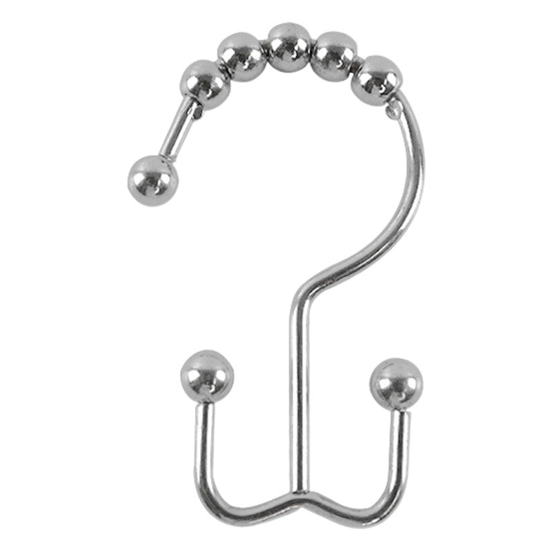 Cortina de ducha de acero inoxidable transfronteriza doble gancho Gancho de montaña Cortina de ducha gancho de cortina a granel