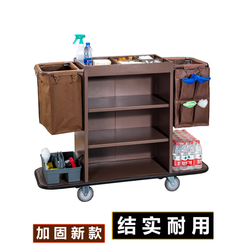 酒店客房多功能布草车保洁车清洁车布袋房口卫生服务车手推车1
