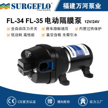 FL35房车游艇船舶隔膜泵12V24V直流水泵电动自吸往复式增压抽水泵