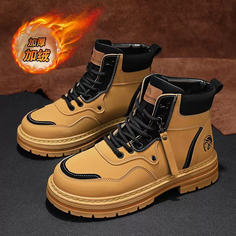 Осенью и зимой бархатные ботинки Martin мужские ботинки в английском стиле