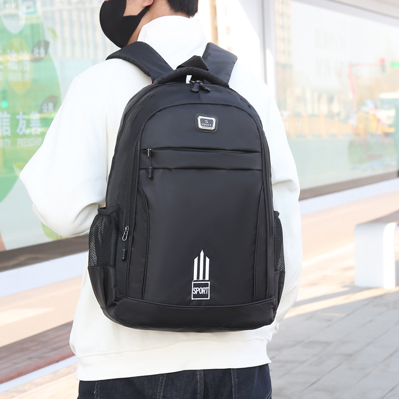 Backpack with large capacity and high-end feel, men's high-end feel, large capacity USB charging computer bag, student schoolbag undefined