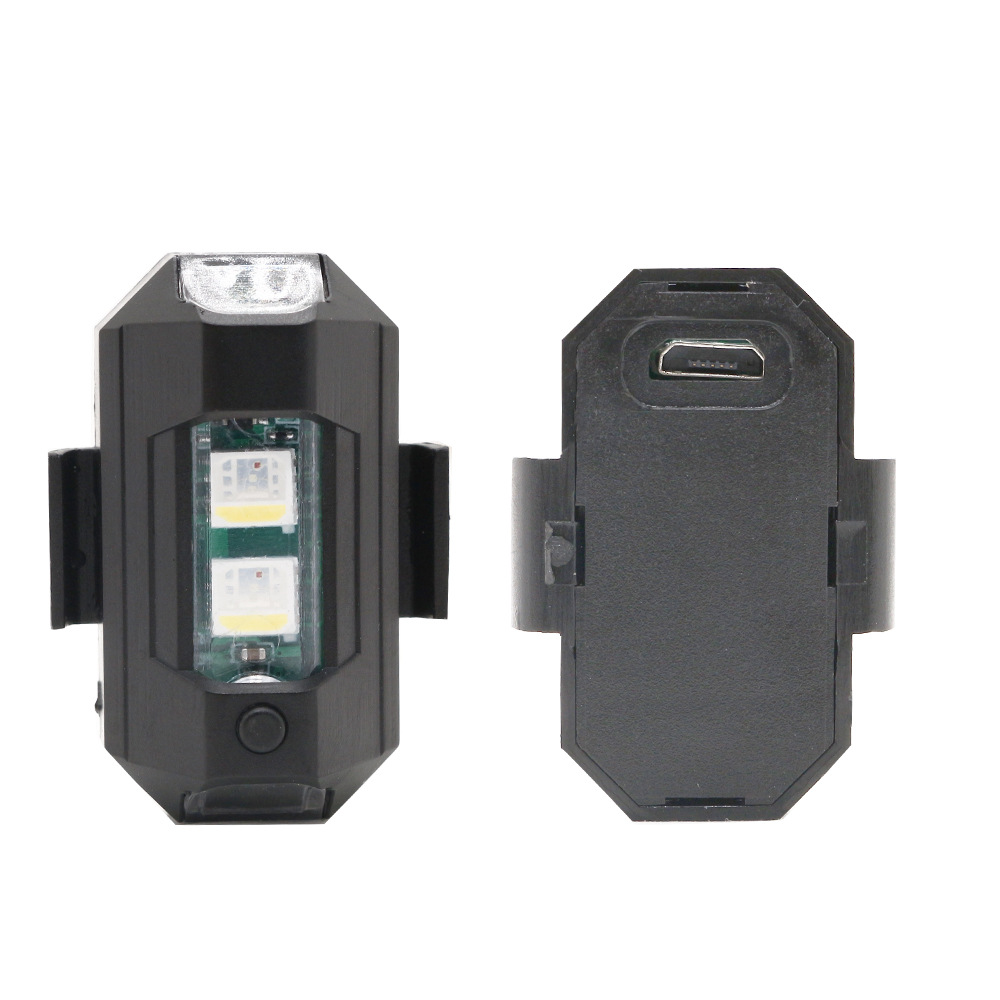 Luz de la motocicleta LED de carga luz de flash luz trasera de la motocicleta modificado avión luz de advertencia del coche eléctrico accesorios piloto