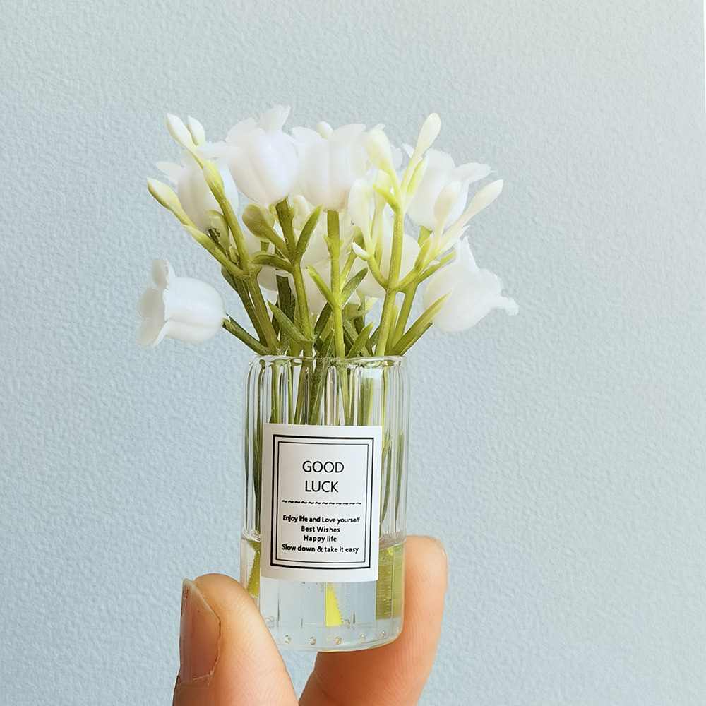 [Actualización] 6 puntos 8 OB11 bJD BLYTHE casa de muñecas mini miniatura modelo accesorios jarrón jazmín