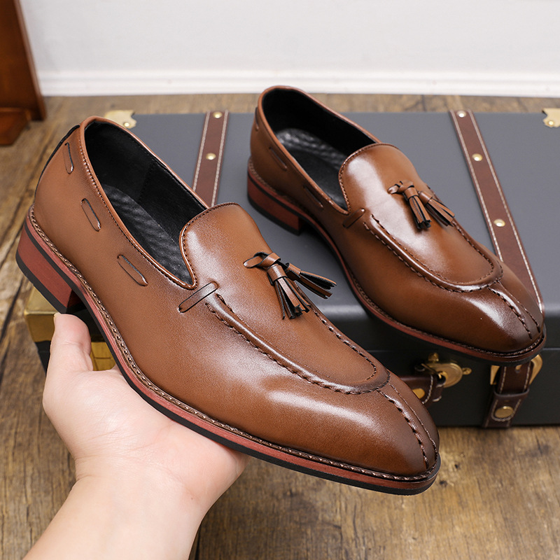 Zapatos de hombre de gran tamaño transfronterizo nuevos zapatos casuales de moda zapatos Lefour tendencia británica zapatos de cuero de lujo zapatos Bean