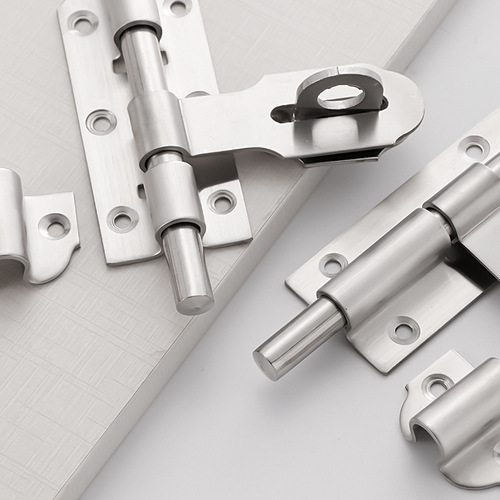 Thickened stainless steel exposed latch with lock buckle anti-theft door door warehouse latch exposed door bolt old-fashioned door buckle