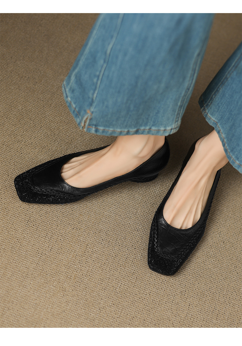 CHIKO Chick Square Toe Block Heels Pumps Shoes